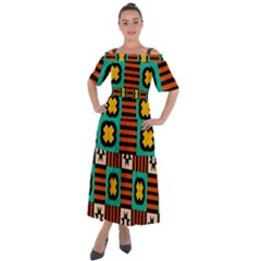 Shoulder Straps Boho Maxi Dress  
