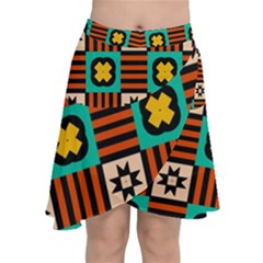 Chiffon Wrap Front Skirt 