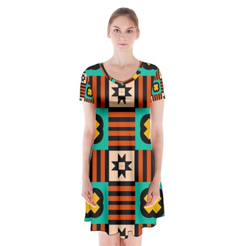 Shapes in shapes                                                                   Short Sleeve V