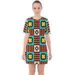 Shapes in shapes                                                                  Sixties Short Sleeve Mini Dress