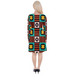 Long Sleeve Front Wrap Dress 
