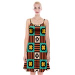 Shapes in shapes                                                                Spaghetti Strap Velvet Dress