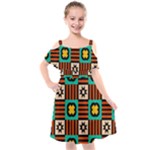 Shapes in shapes                                                           Kids  Cut Out Shoulders Chiffon Dress