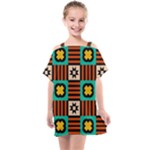 Shapes in shapes                                                            Kids  One Piece Chiffon Dress