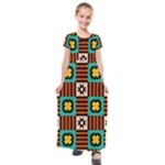 Shapes in shapes                                                             Kids  Short Sleeve Maxi Dress