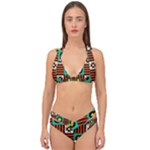 Shapes in shapes                                                               Double Strap Halter Bikini Set