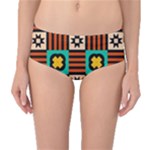 Shapes in shapes                                                               Mid-Waist Bikini Bottoms