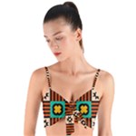 Shapes in shapes                                                              Woven Tie Front Bralet