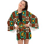 Shapes in shapes                                                            Long Sleeve Kimono