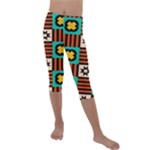 Shapes in shapes                                                            Kids  Lightweight Velour Capri Leggings