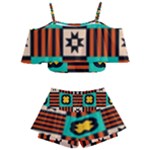 Shapes in shapes                                                            Kids  Off Shoulder Skirt Bikini