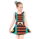 Shapes in shapes                                                              Kids  Skater Dress Swimsuit