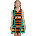 Shapes in shapes                                                     Kids  Sleeveless Tiered Mini Dress