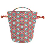 Hexagons and stars pattern                                                                Drawstring Bucket Bag