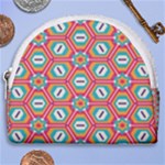 Hexagons and stars pattern                                                                Horseshoe Style Canvas Pouch