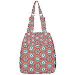 Hexagons and stars pattern                                                                Center Zip Backpack