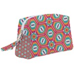 Hexagons and stars pattern                                                             Wristlet Pouch Bag (Large)