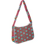 Hexagons and stars pattern                                                            Zip Up Shoulder Bag