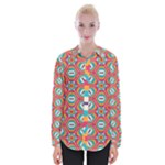 Hexagons and stars pattern                                                                Women Long Sleeve Shirt