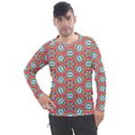 Hexagons and stars pattern                                                             Men s Pique Long Sleeve Tee