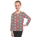 Hexagons and stars pattern                                                             Kids  Long Mesh Tee