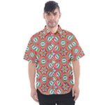 Hexagons and stars pattern                                                              Men s Short Sleeve Shirt