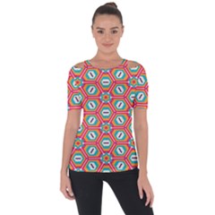 Shoulder Cut Out Short Sleeve Top 