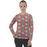 Hexagons and stars pattern      Women s Long Sleeve Raglan Tee