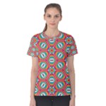 Hexagons and stars pattern                                                                Women s Cotton Tee