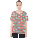 Hexagons and stars pattern                                                               V-Neck Dolman Drape Top