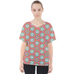 Hexagons and stars pattern                                                               V-Neck Dolman Drape Top