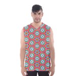 Hexagons and stars pattern                                                                Men s Basketball Tank Top