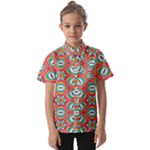 Hexagons and stars pattern               Kids  Short Sleeve Shirt