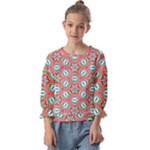 Hexagons and stars pattern                                                              Kids  Cuff Sleeve Top