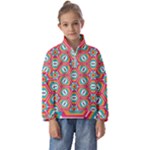 Hexagons and stars pattern                           Kids  Half Zip Hoodie