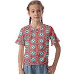 Hexagons and stars pattern                                Kids  Cuff Sleeve Scrunch Bottom Tee