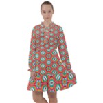 Hexagons and stars pattern                                                                  All Frills Chiffon Dress