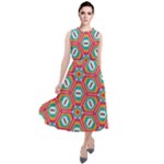 Hexagons and stars pattern                                                                   Round Neck Boho Dress