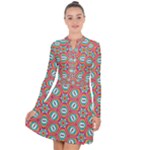 Hexagons and stars pattern                                                                   Long Sleeve Panel Dress