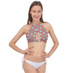 Hexagons and stars pattern                                                              Cross Front Halter Bikini Top