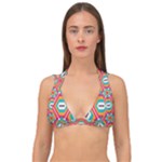 Hexagons and stars pattern                                                             Double Strap Halter Bikini Top