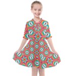 Hexagons and stars pattern                                                             Kids  All Frills Chiffon Dress