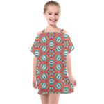 Hexagons and stars pattern                                                             Kids  One Piece Chiffon Dress