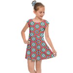 Hexagons and stars pattern                                                               Kids Cap Sleeve Dress