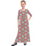 Hexagons and stars pattern                                                               Kids  Quarter Sleeve Maxi Dress