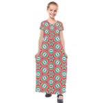 Hexagons and stars pattern                                                              Kids  Short Sleeve Maxi Dress