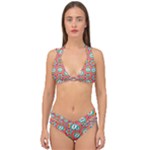 Hexagons and stars pattern                                                                Double Strap Halter Bikini Set