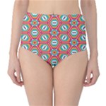 Hexagons and stars pattern                                                                High-Waist Bikini Bottoms