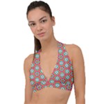 Hexagons and stars pattern                                                             Halter Plunge Bikini Top