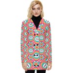 Hexagons and stars pattern                                                            Button Up Hooded Coat